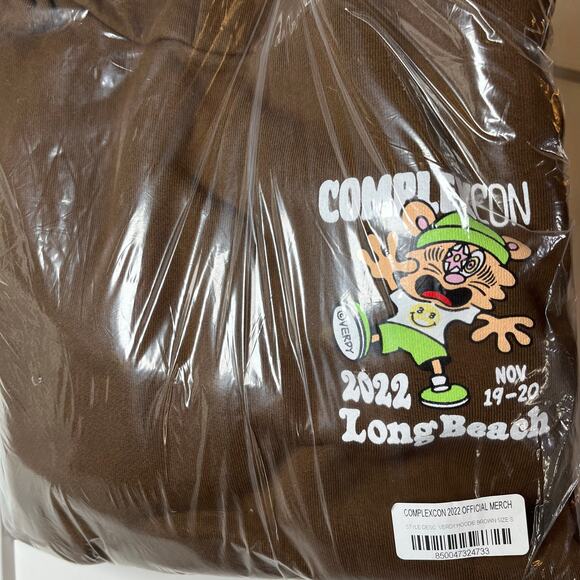 •NEW• Complexcon X Verdy Logo Hoodie Mocha Brown Size SMALL Long Beach, CA - Picture 2 of 10